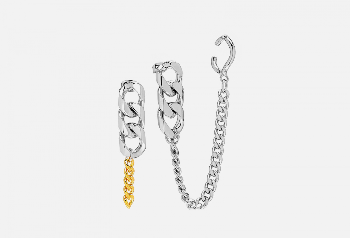 Серьги Lisa Smith Chain earrings with cuff