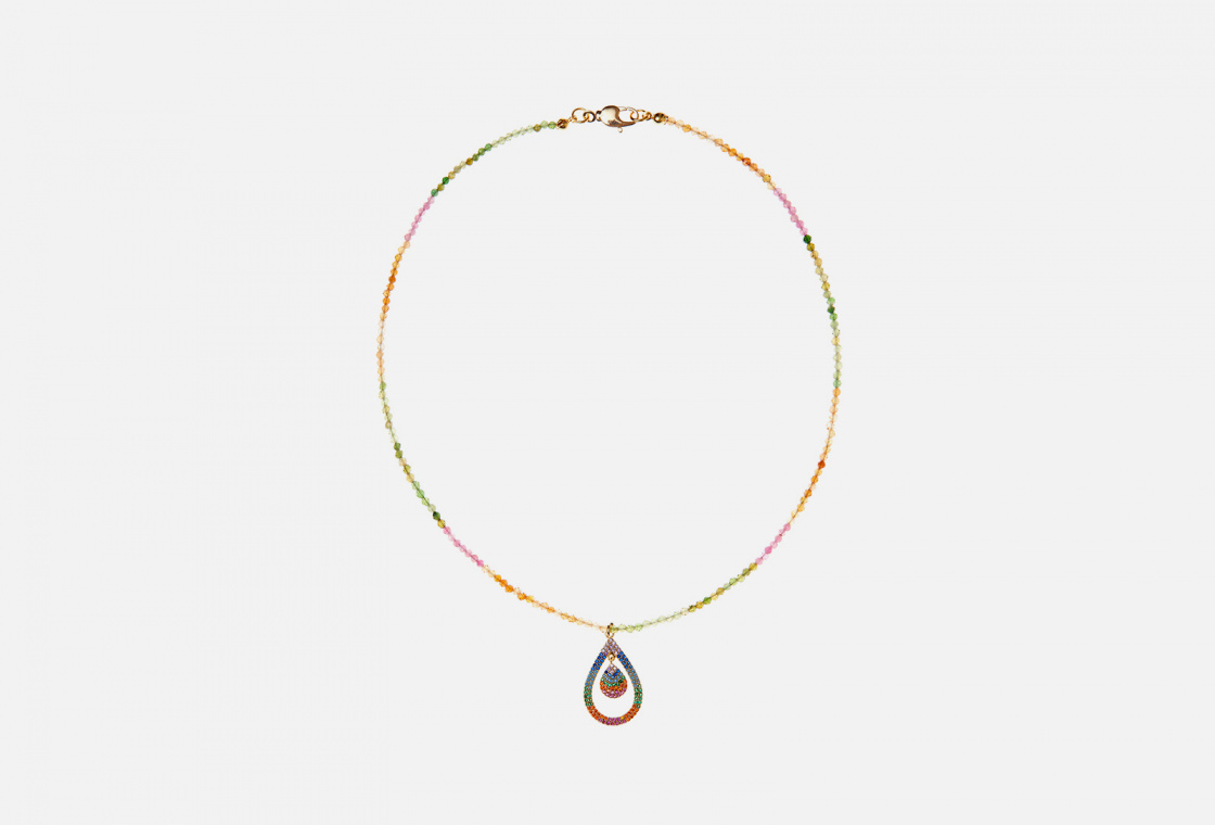 Колье  Holly June Rainbow Drop Necklace