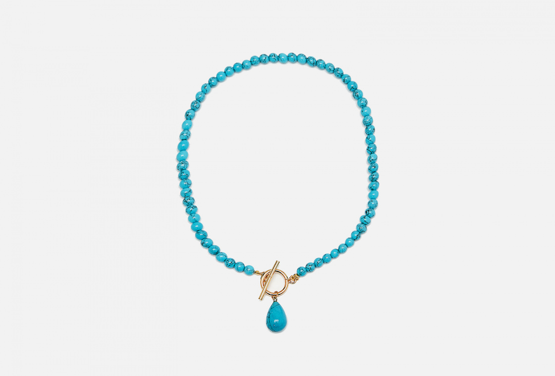 Колье  Holly June Drop Necklac, turquoise