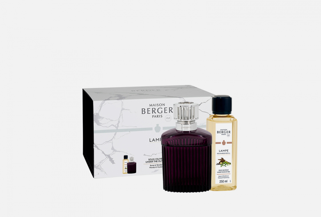 Набор (аромалампа+аромат) Maison Berger Paris Альфа пурпурная и аромат Оливковый венок