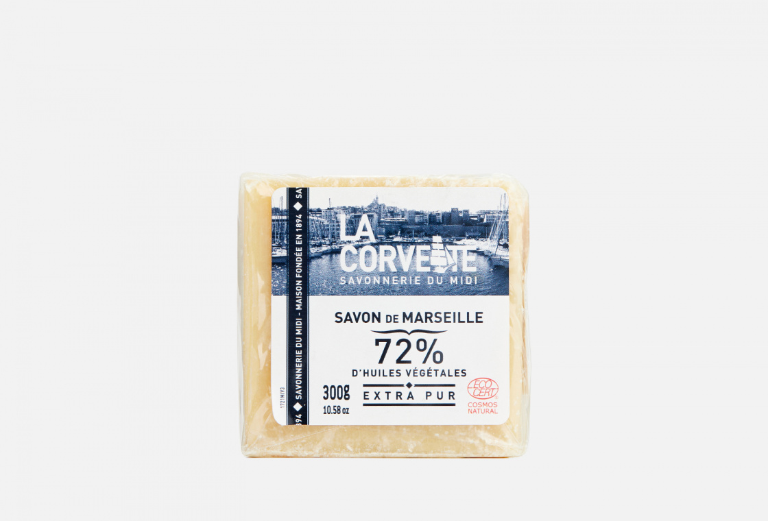 Традиционное марсельское растительное мыло La Corvette Cube de Savon de Marseille
