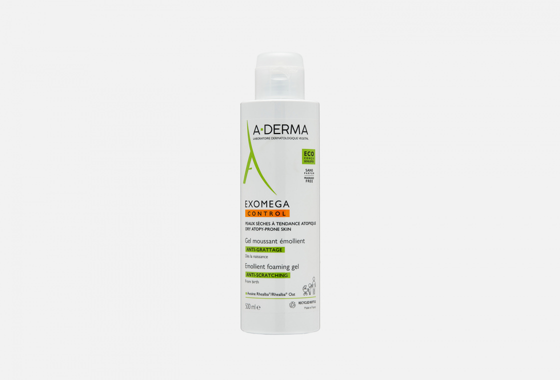 Гель для сухой кожи смягчающий  A-Derma EXOMEGA CONTROL
