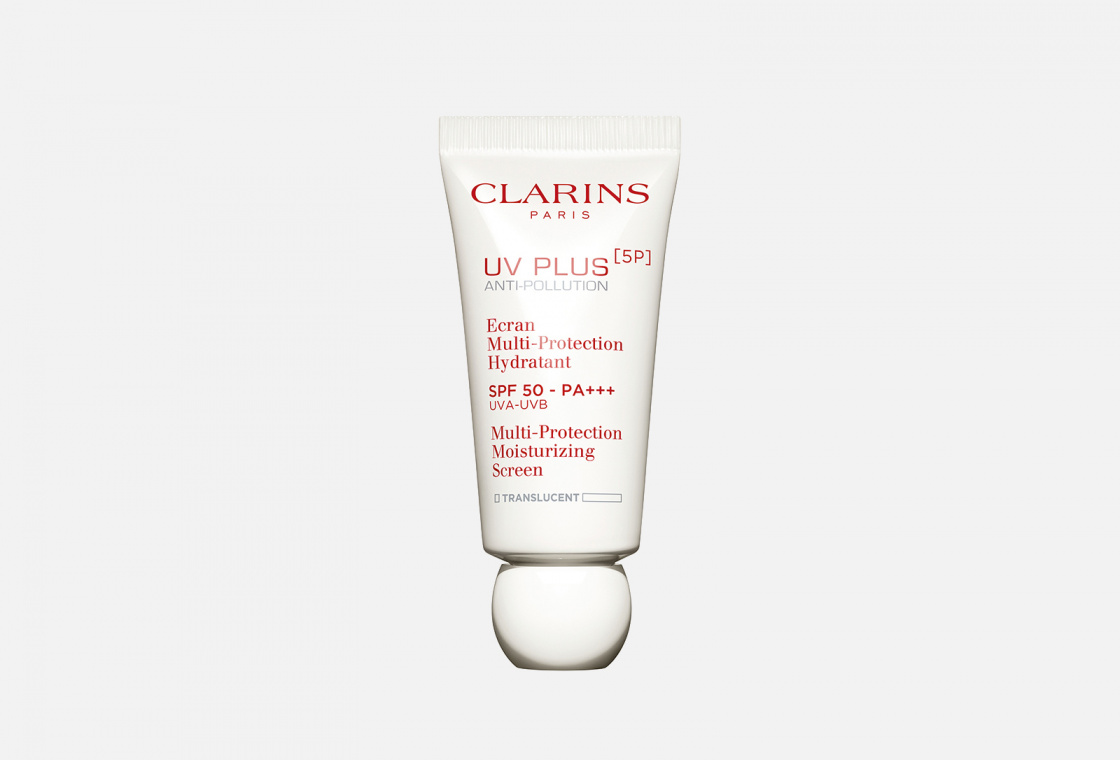 Увлажняющий защитный флюид-экран для лица Clarins UV PLUS [5P] Anti-Pollution SPF 50 Translucent