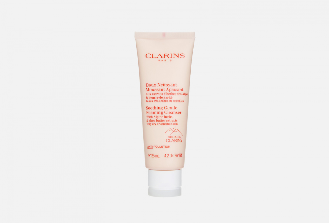 Очищающий пенящийся крем для очень сухой и чувствительной кожи Clarins Doux Nettoyant Moussant Apaisant
