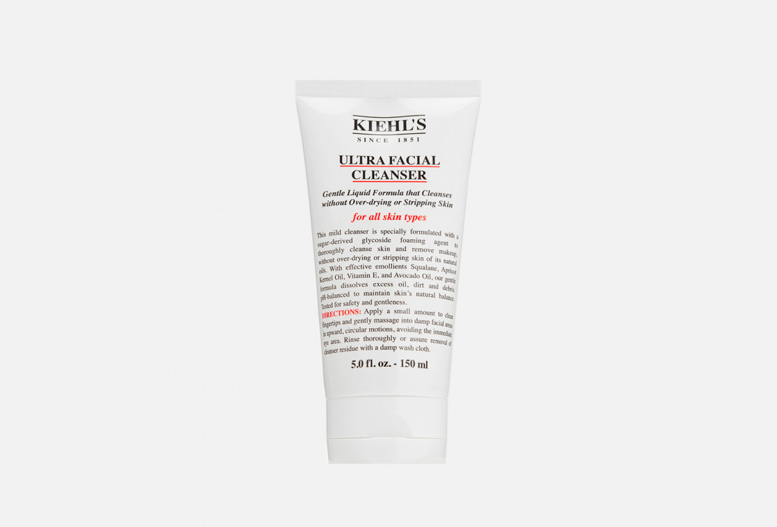 Очищающий гель со скваланом, маслом авокадо и абрикосовых косточек для всех типов кожи Kiehl's Ultra Facial Cleanser