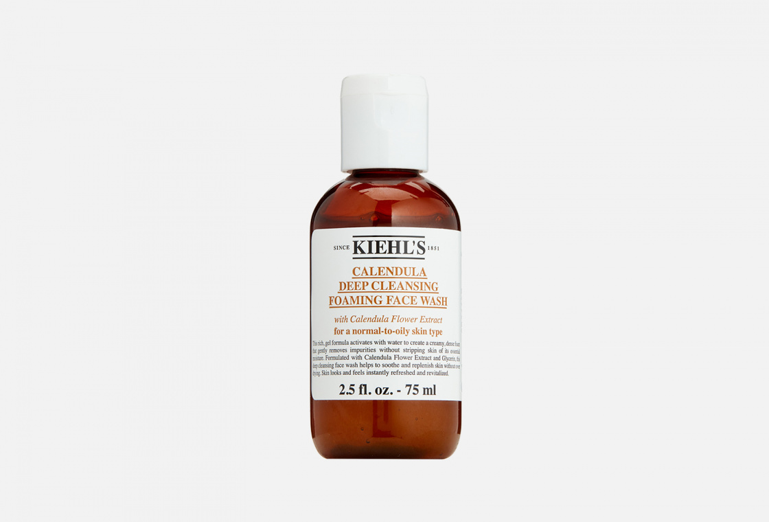 Очищающая гель-пена с календулой и растительным глицерином для нормальной и жирной кожи Kiehl's Calendula Deep Cleansing Foaming Face Wash
