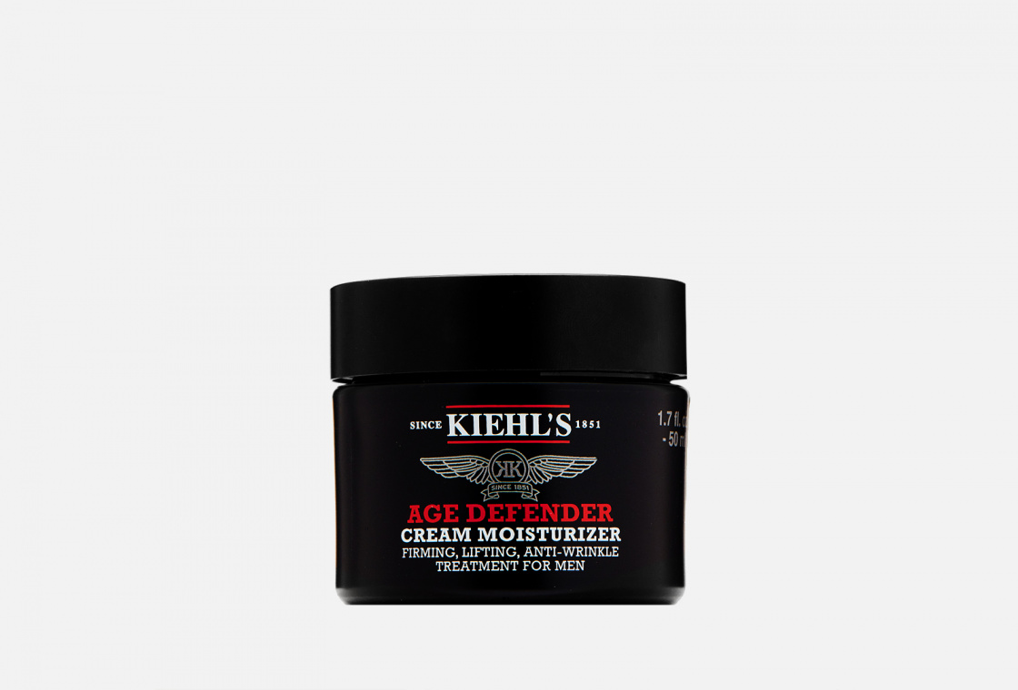 Мужской мультифункциональный антивозрастной крем с кофеином и экстрактом льна для всех типов кожи Kiehl's Age Defender Moisturizer