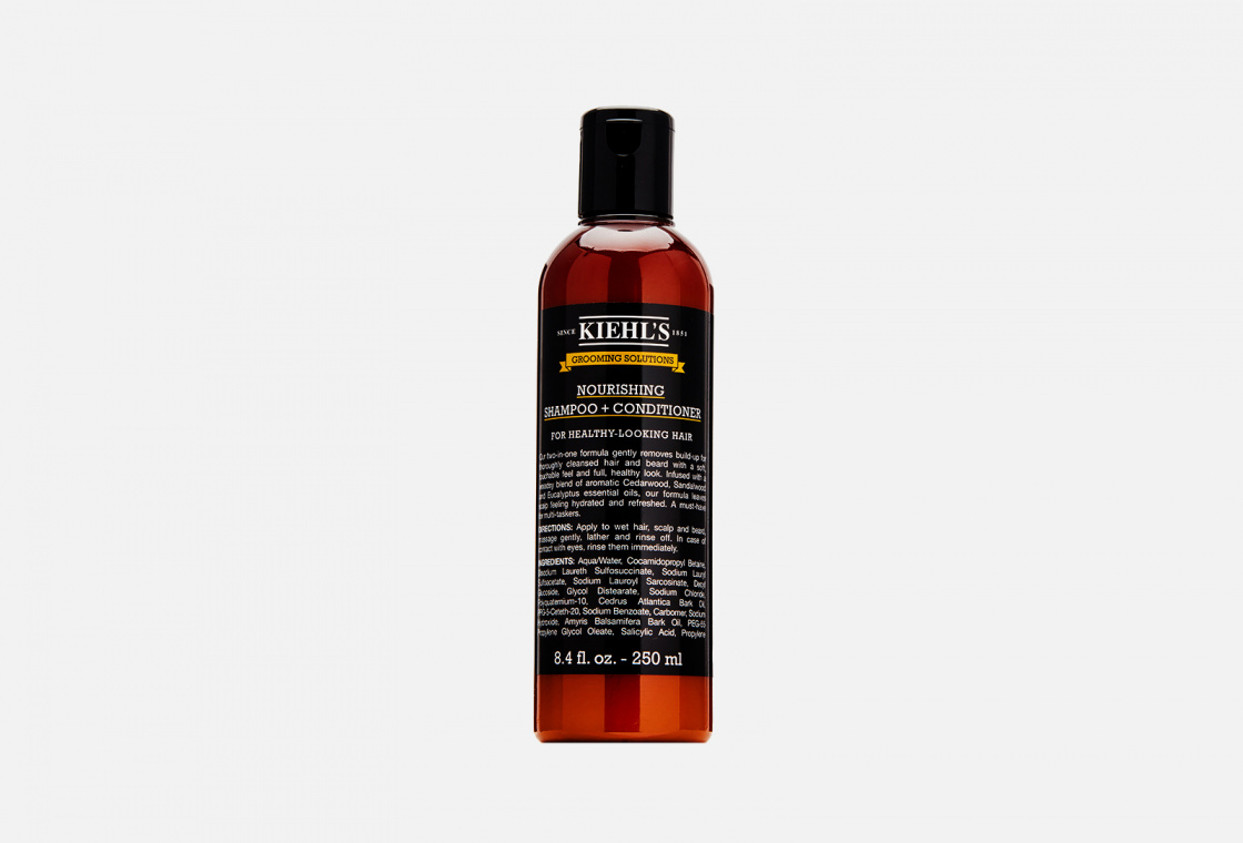 Мужской шампунь-кондиционер с маслом пракакси и смеси эфирных масел для всех типов волос Kiehl's Grooming Solutions Nourishing Shampoo + Conditioner