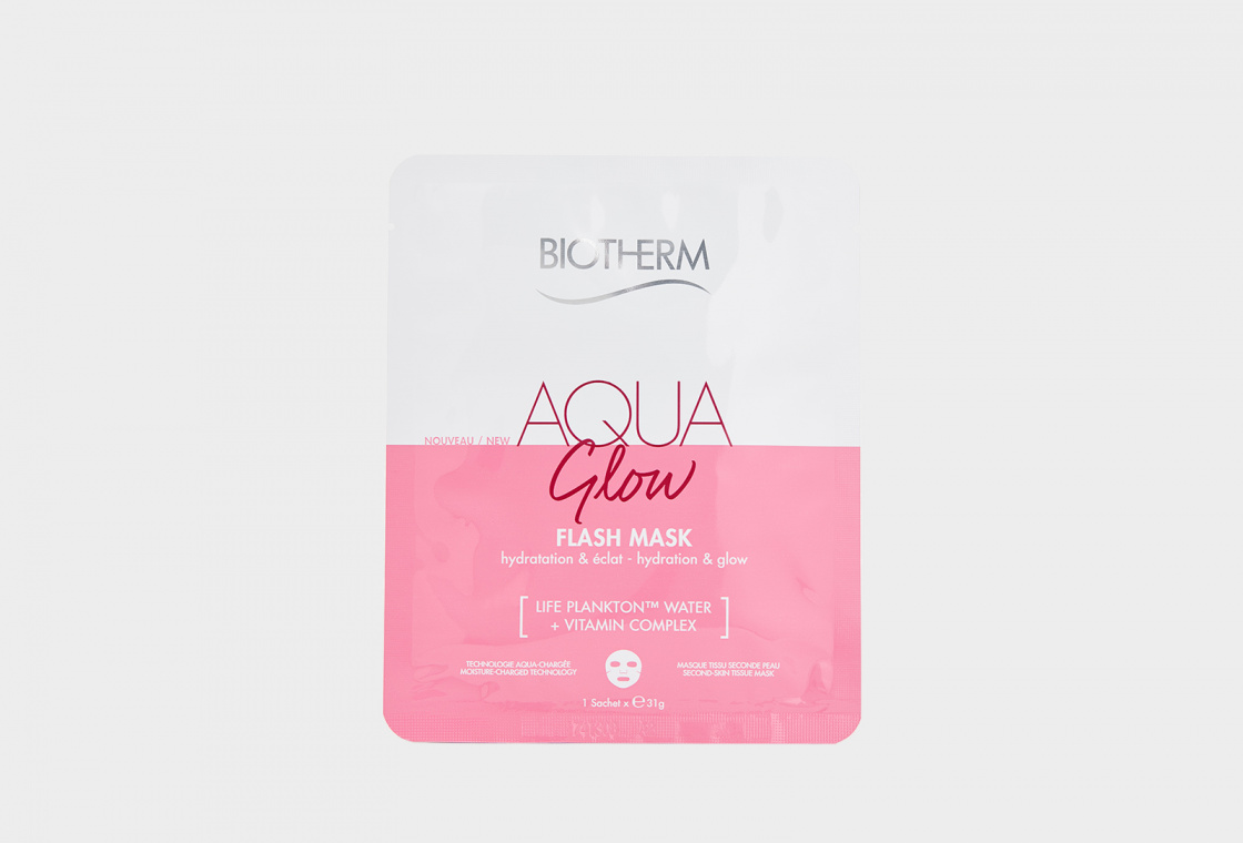 Тканевая маска для лица Увлажнение и Сияние Biotherm Aqua Glow