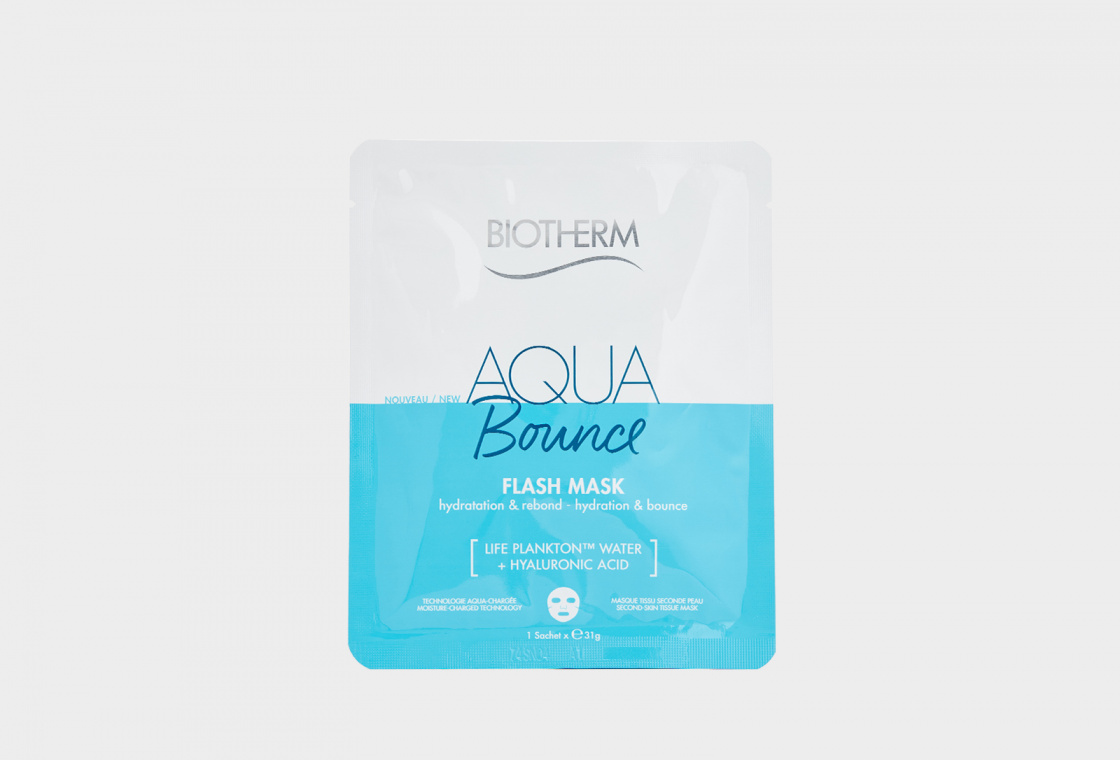 Тканевая маска для лица Увлажнение и Упругость Biotherm Aqua Bounce