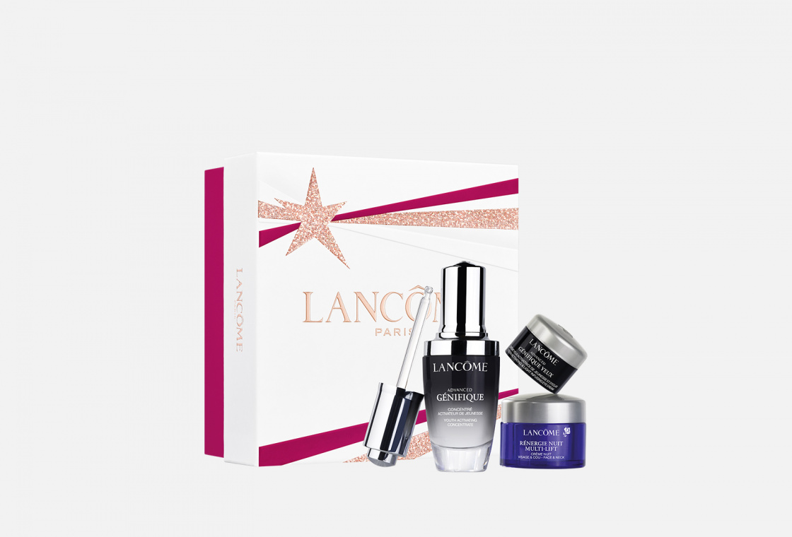 Подарочный набор: Сыворотка + Ночной крем + Крем для глаз Lancôme KIT GENIFIQUE