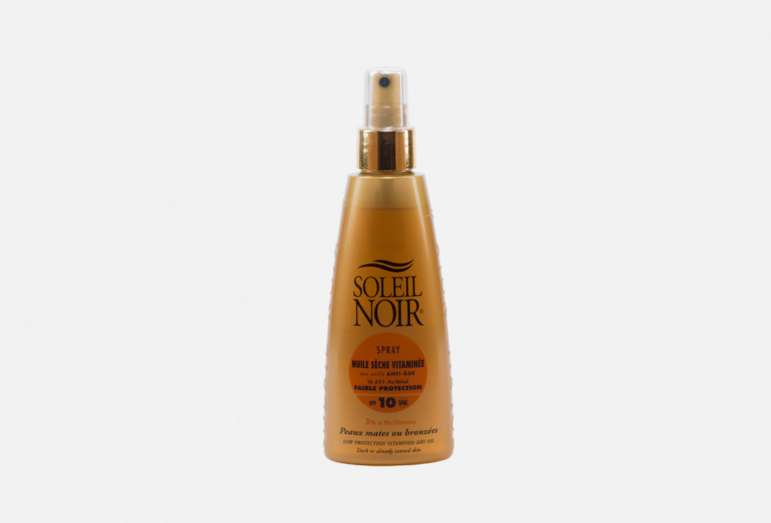 Антивозрастное витаминизированное сухое масло – спрей SPF 10 Soleil Noir   HUILE SECHE VITAMINEE