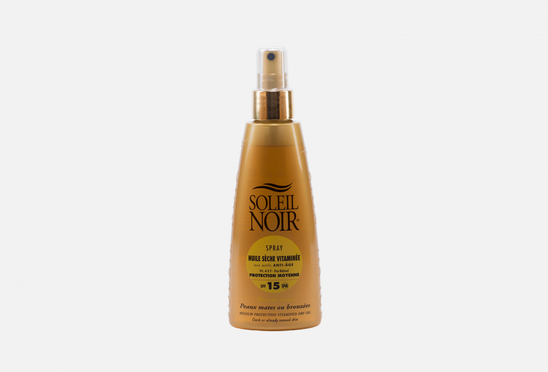 Антивозрастное витаминизированное сухое масло – спрей SPF 15 Soleil Noir  HUILE SECHE VITAMINEE