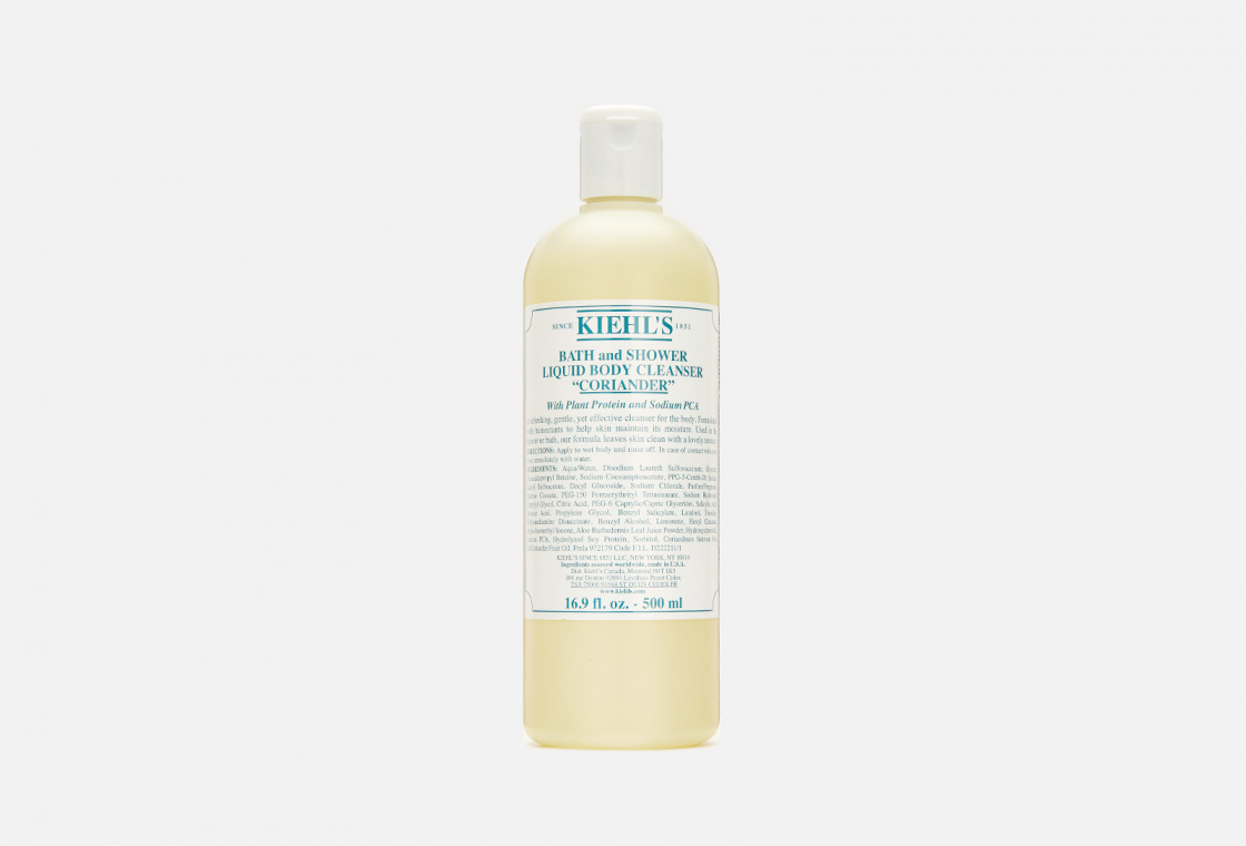 Гель для душа и ванны с ароматом кориандра и соком алоэ вера для всех типов кожи Kiehl's Bath and Shower Liquid Body Cleanser