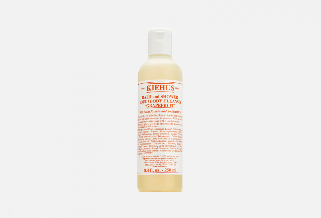 Гель для душа и ванны с ароматом грейпфрута и соком алоэ вера для всех типов кожи Kiehl's Bath and Shower Liquid Body Cleanser
