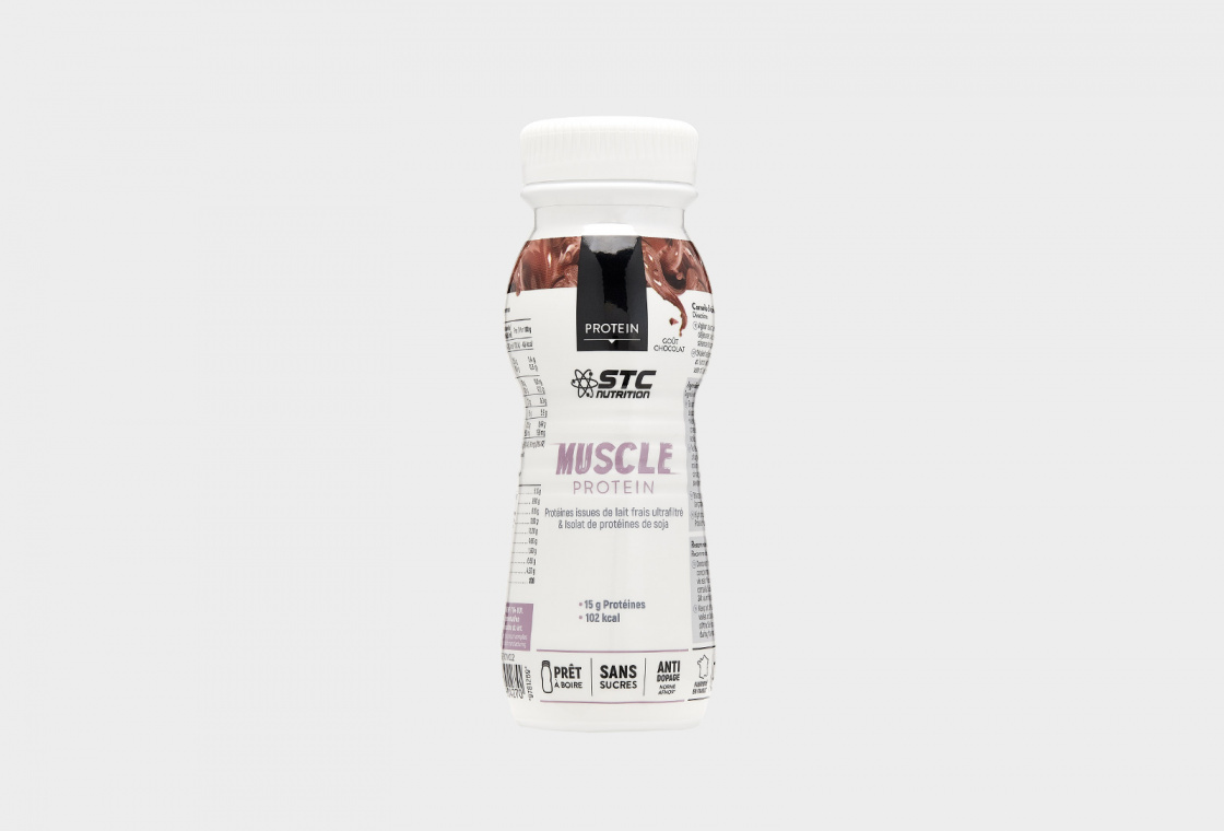 Мышечный протеин со вкусом Шоколада в бутылке STC MUSCLE PROTEIN CHOCOLAT (X8)