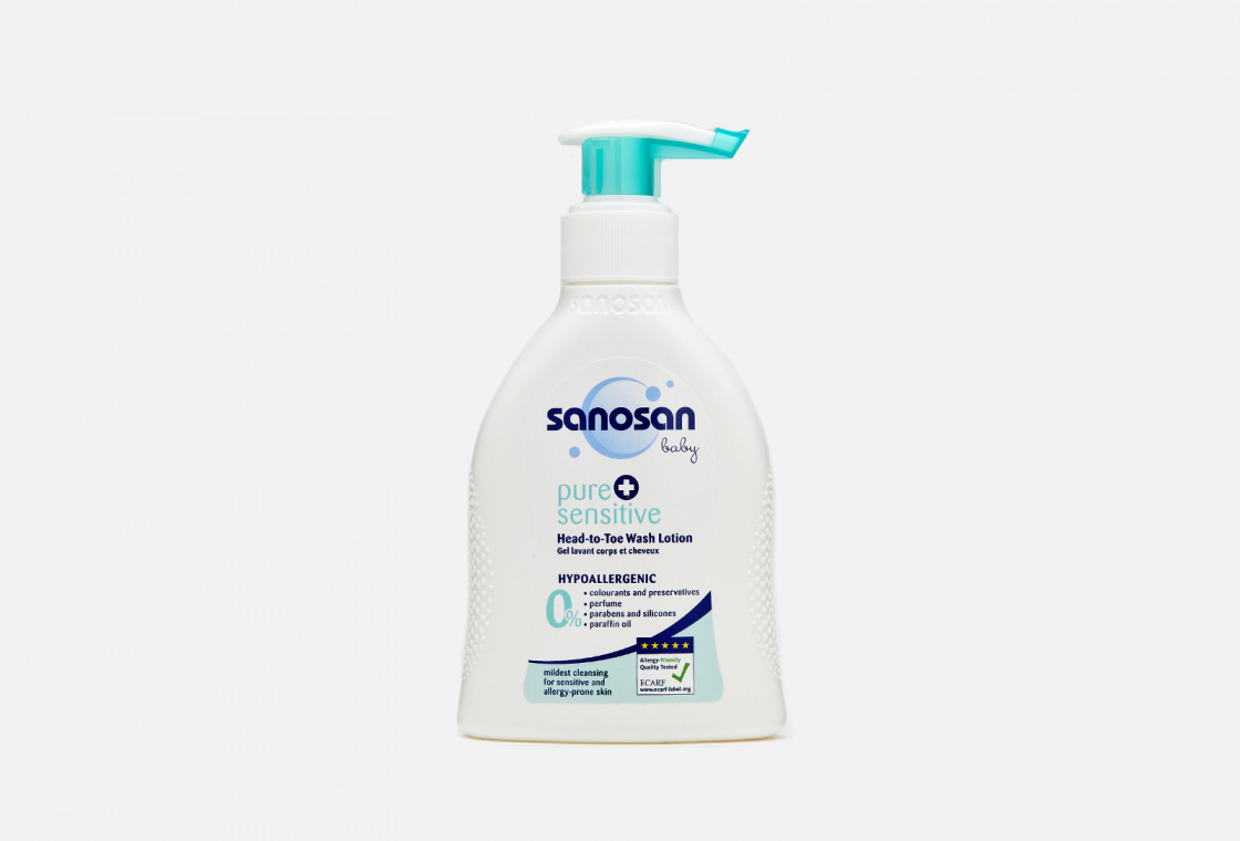 Детское средство для купания 2в1  Sanosan Wash & Shampoo