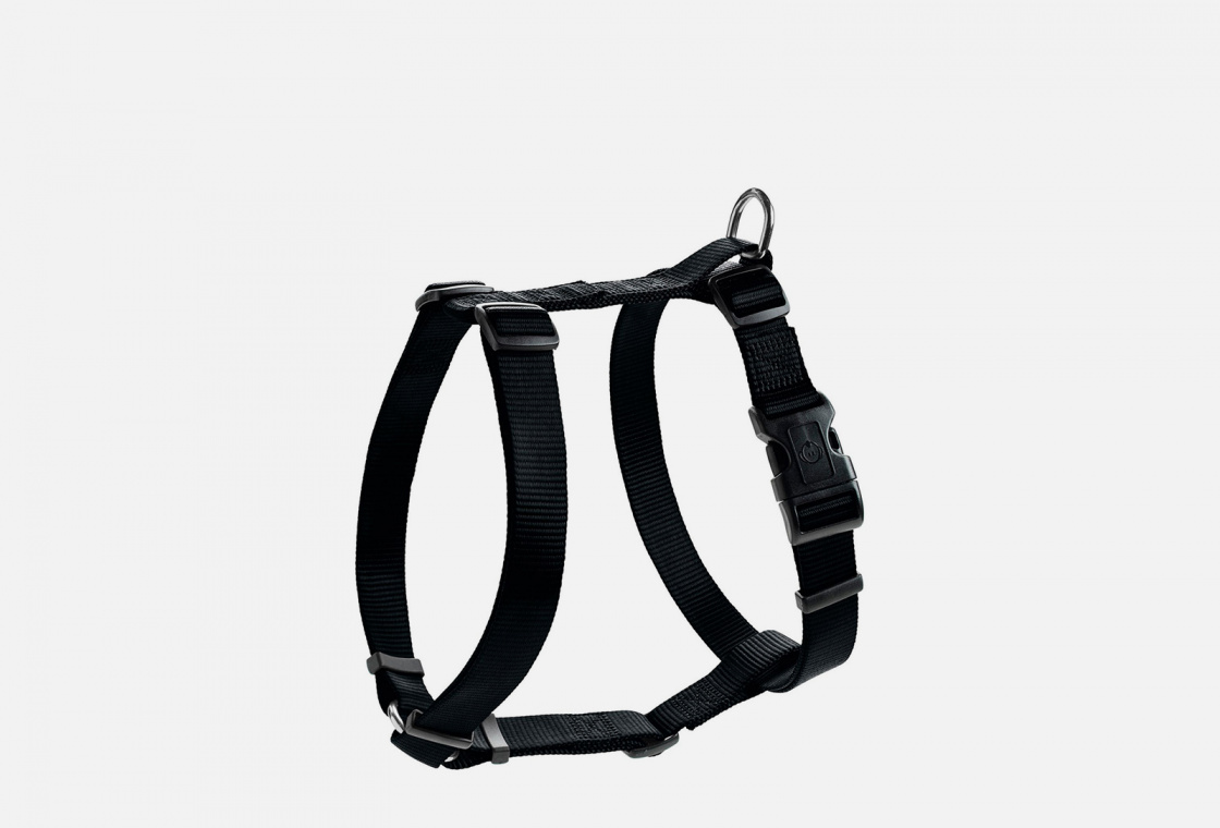 Шлейка для собак из нейлона, черная Hunter Harness Ecco Sport
