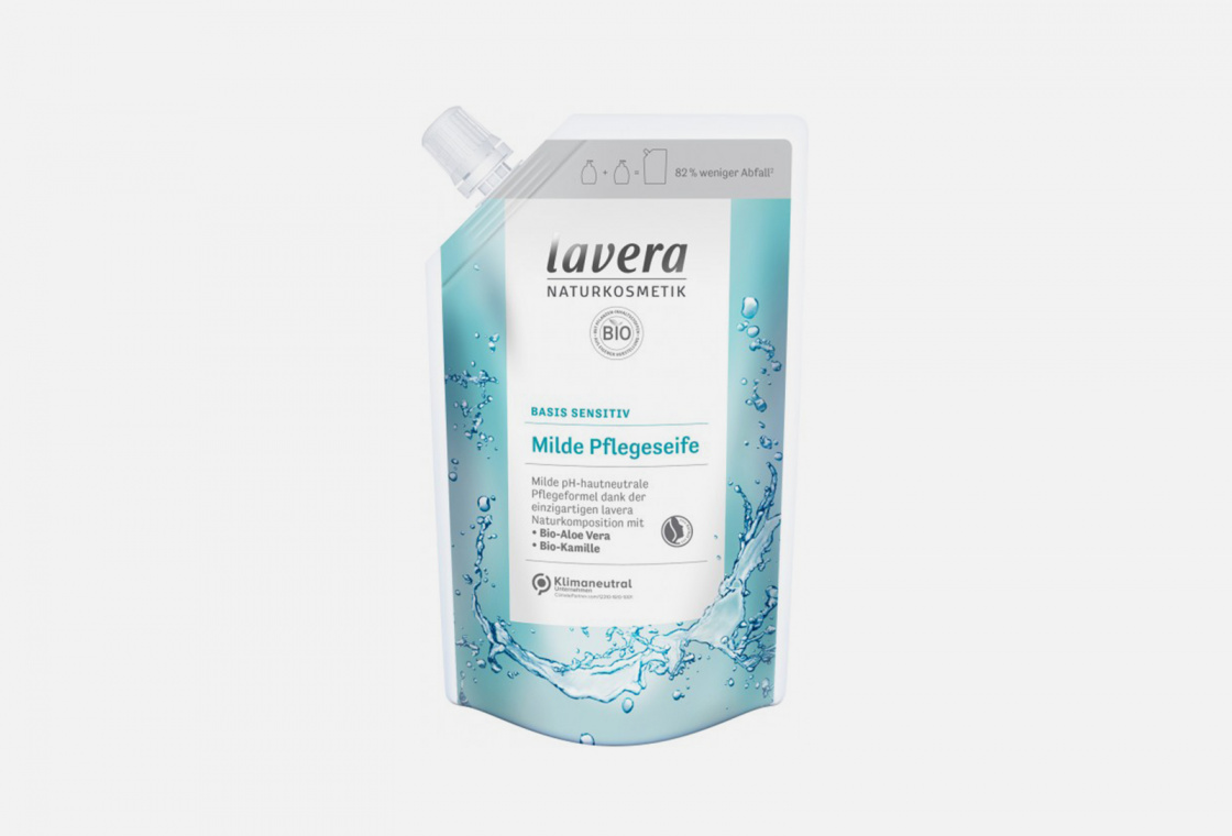 Средство для мытья рук деликатное в мягкой упаковке (рефил) Lavera BASIS SENSITIV