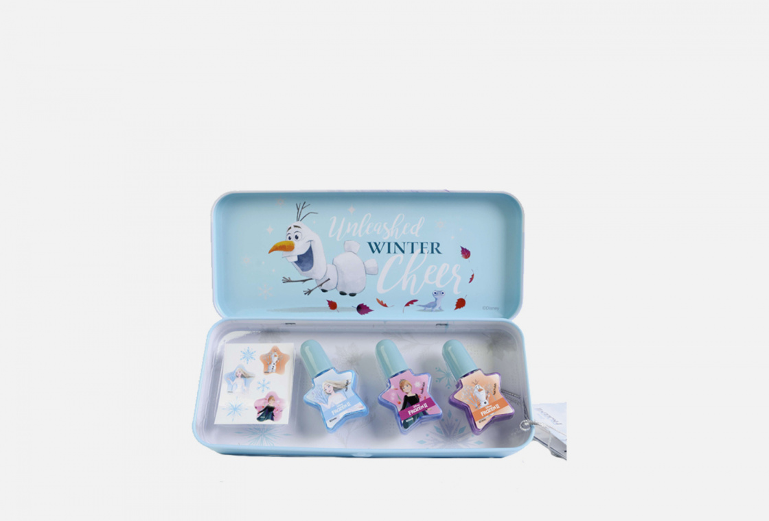Игровой набор детской декоративной косметики для ногтей в пенале, мини MARKWINS Frozen