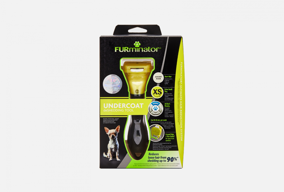 Фурминатор для миниатюрных собак с короткой шерстью FURminator Dog Undercoat XS Short Hair