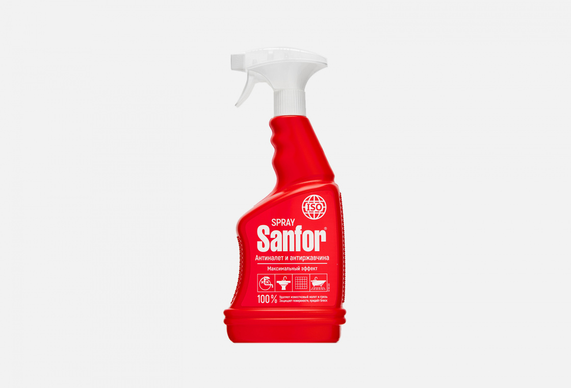 чистящий Спрей  Sanfor для удаления известкового налета и ржавчины