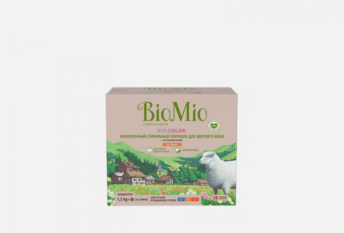 Стиральный порошок концентрат для цветного белья BioMio Bio-color