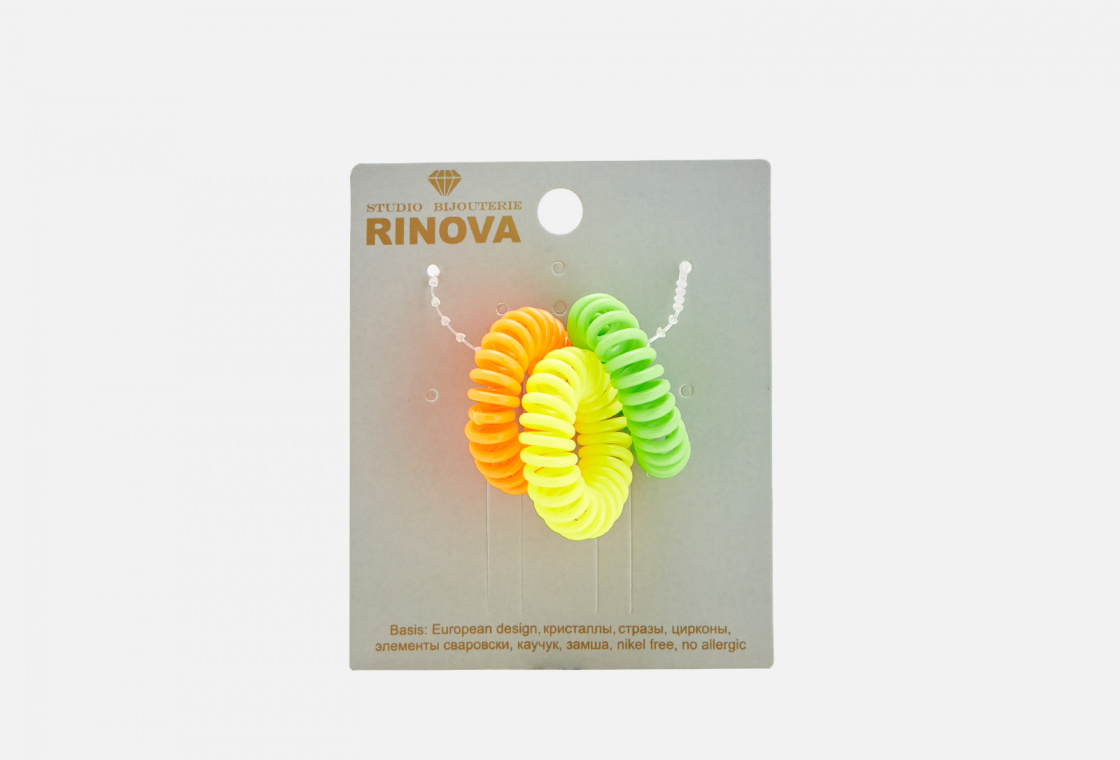 Резинка-пружинка для волос  RINOVA желто-зеленый