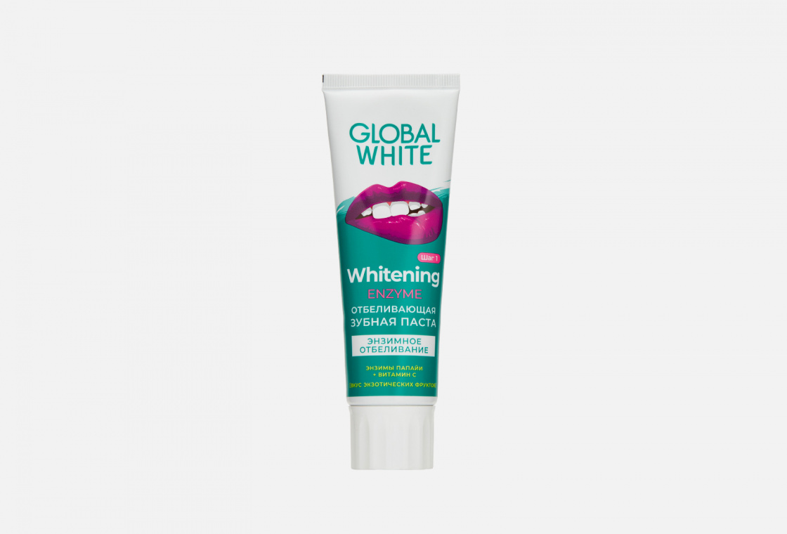 Зубная паста отбеливающая GLOBAL WHITE Whitening ENZYME
