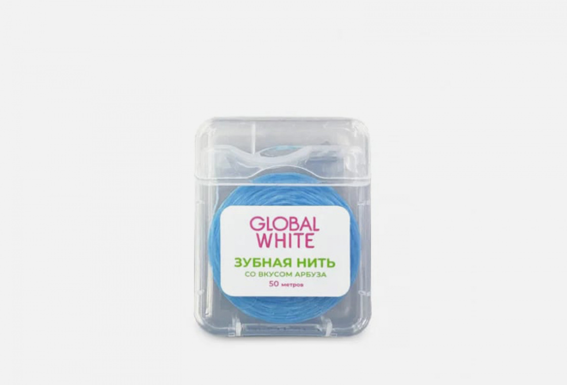 Зубная нить, 50м GLOBAL WHITE Watermelon