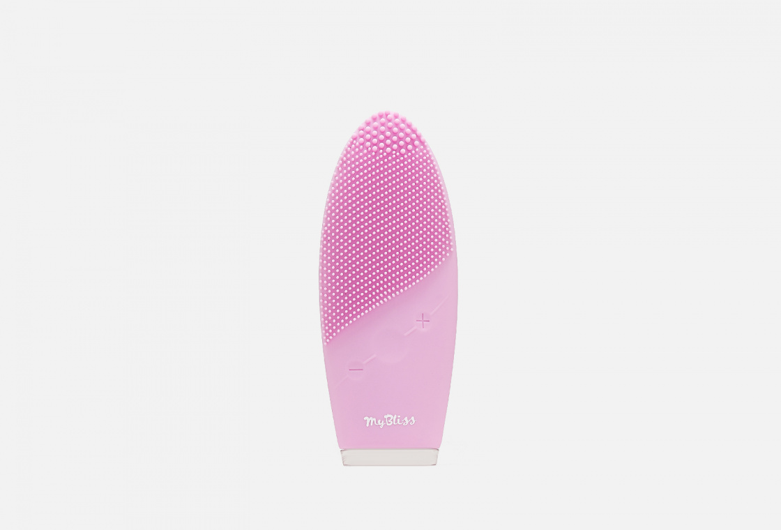 силиконовая электрическая щетка для очищения лица MyBliss mini pink