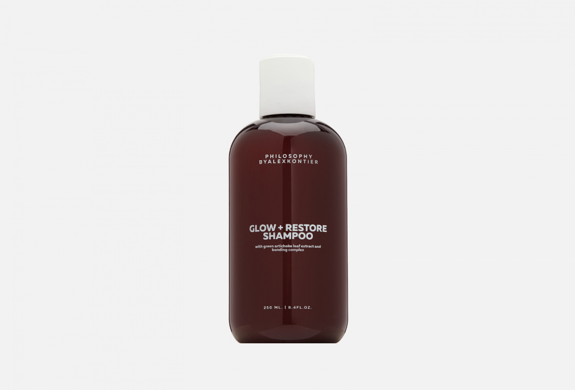 Шампунь для блеска и реконструкции волос  Philosophy by Alex Kontier GLOW+RESTORE SHAMPOO