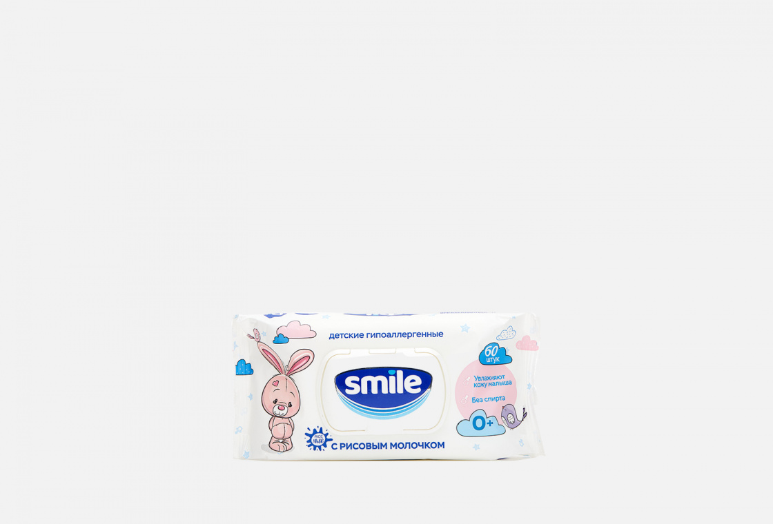 Влажные салфетки Smile Baby с рисовым молочком