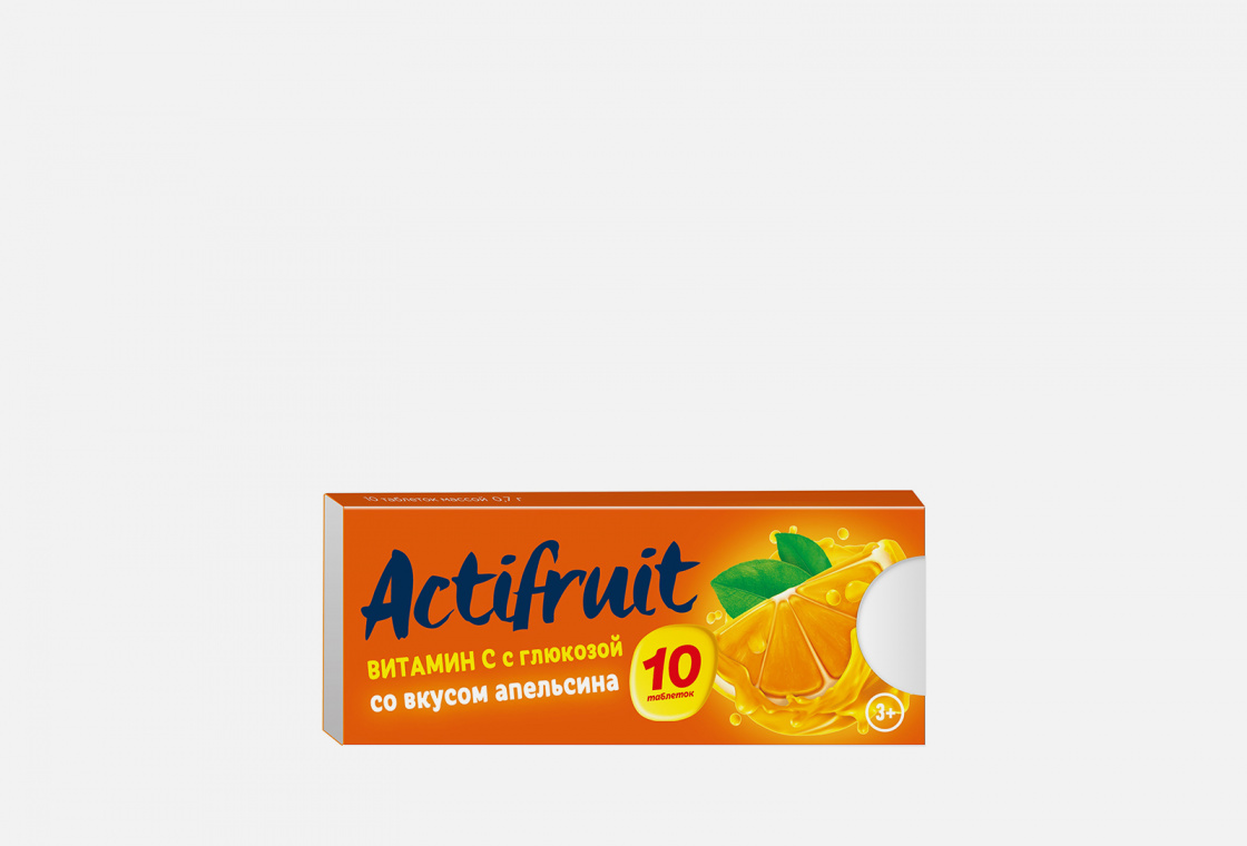 ВИТАМИН С с глюкозой ACTIFRUIT Со вкусом апельсина