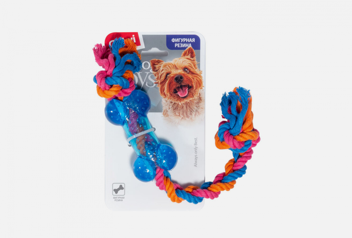 Игрушка для собак Gigwi Косточка на веревке