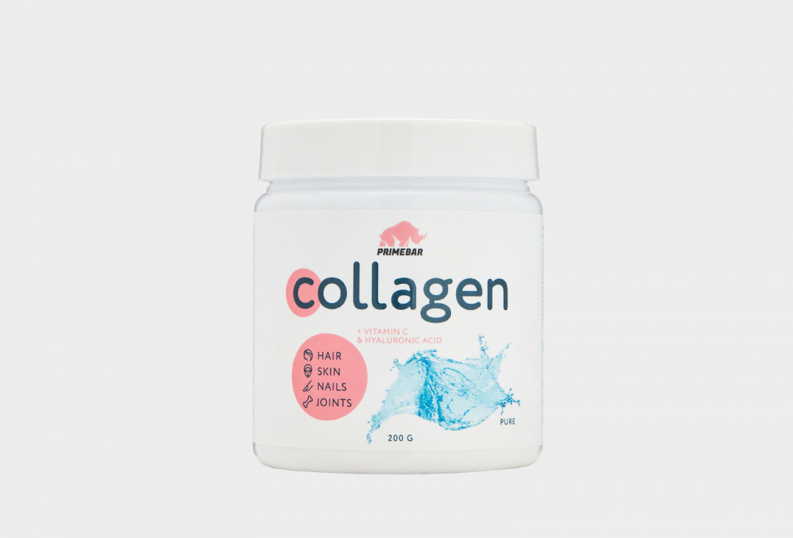 Коллаген с нейтральным вкусом  PRIMEBAR COLLAGEN + Vitamin C & Hyaluronic acid