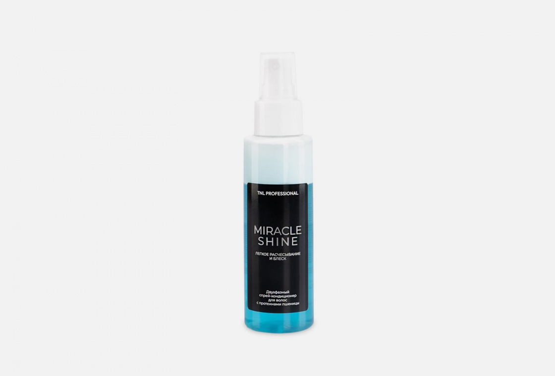 Спрей-кондиционер для волос двухфазный для легкого расчесывания и блеска 2 в 1 TNL Professional Miracle shine