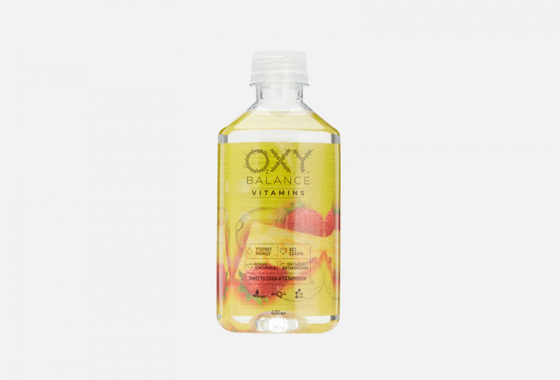 Напиток на основе артезианской воды со вкусом ананас-земляника  Oxy Balance Vitamins