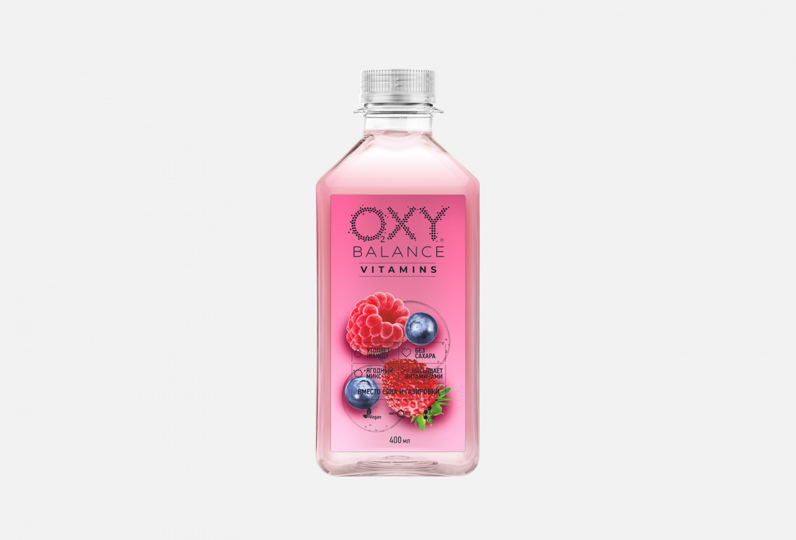 Напиток на основе артезианской воды со вкусом ягодный микс  Oxy Balance Vitamins