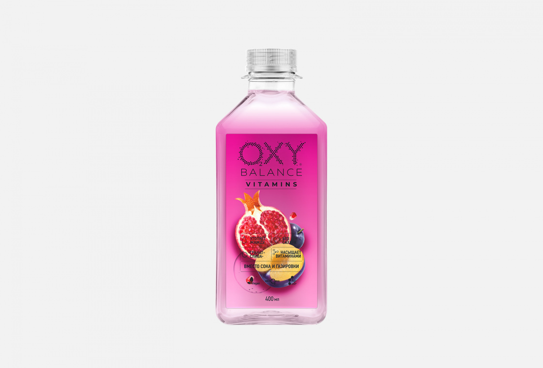 Напиток на основе артезианской воды со вкусом гранат-слива   Oxy Balance Vitamins