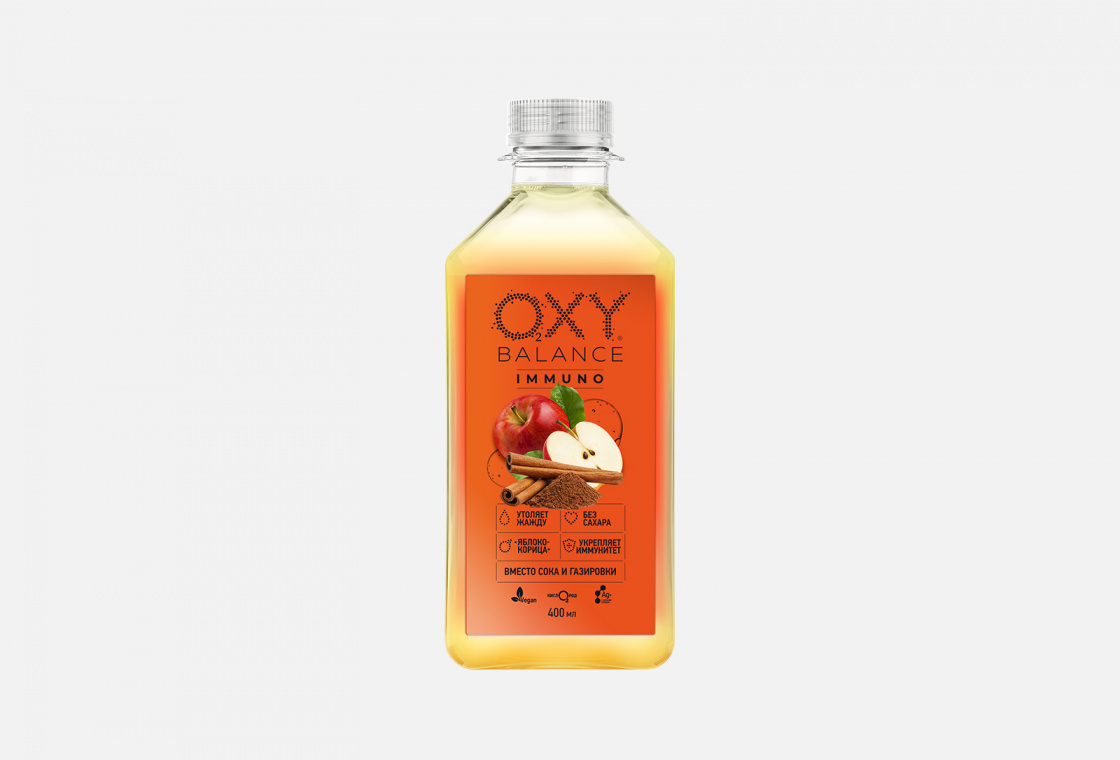 Напиток на основе артезианской воды со вкусом яблоко-корица   Oxy Balance Immuno