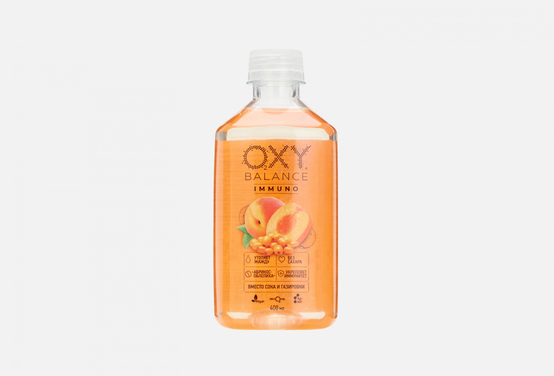 Напиток на основе артезианской воды со вкусом абрикос-облепиха   Oxy Balance Immuno