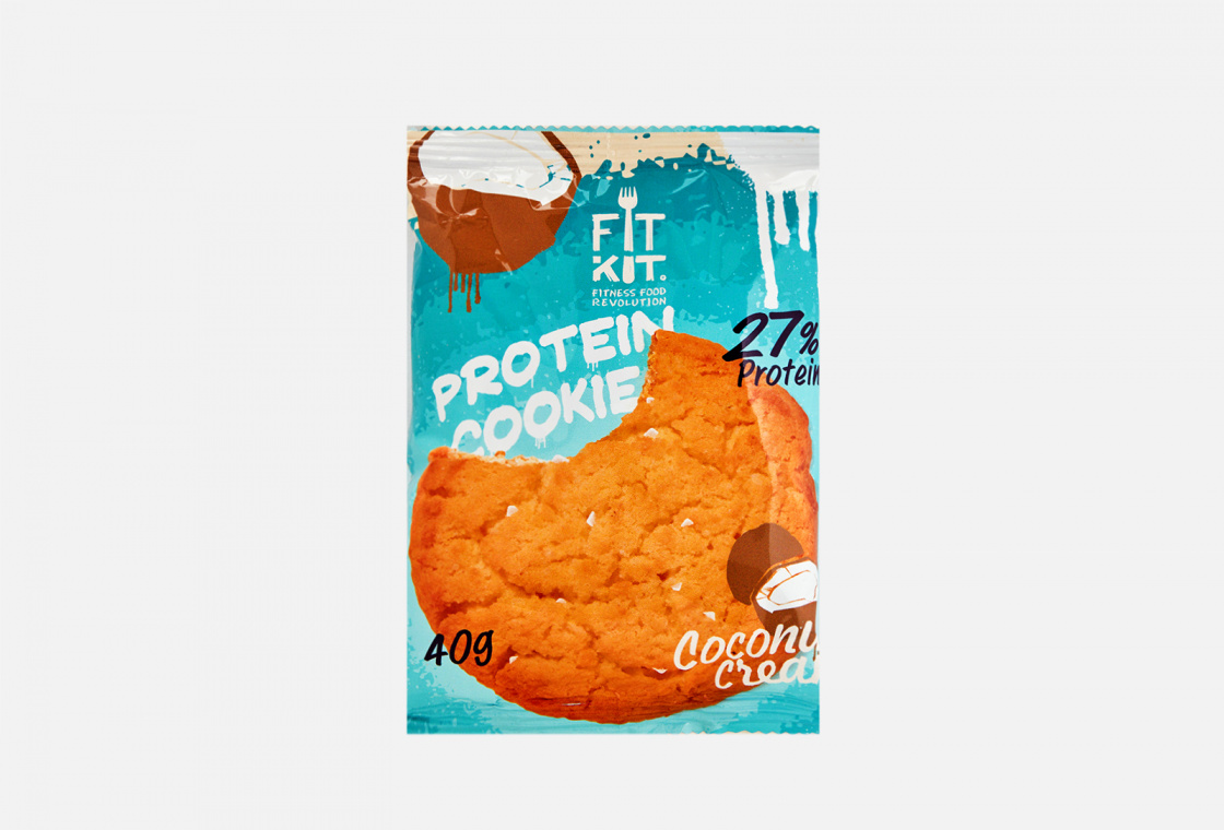 Протеиновое печенье Fit Kit Кокосовый крем