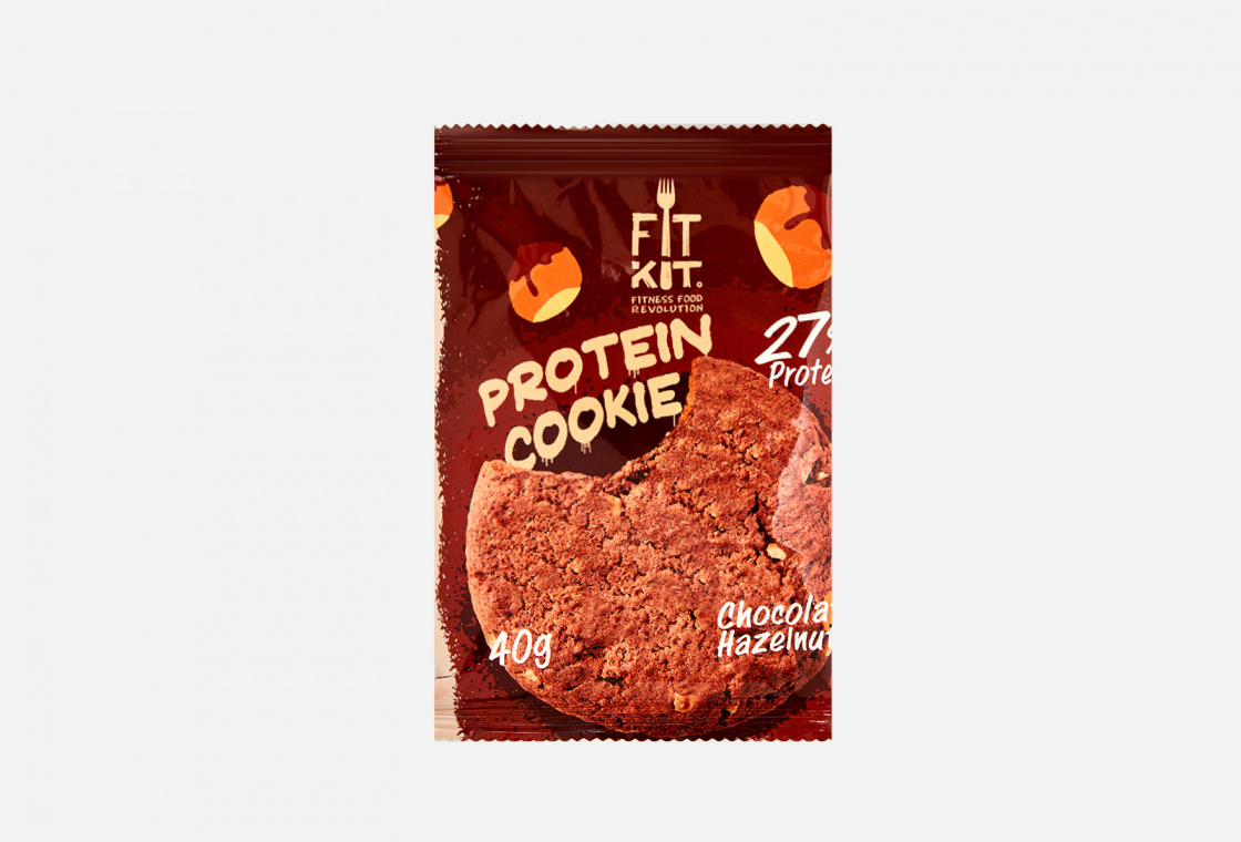 Протеиновое печенье Fit Kit Шоколад-фундук