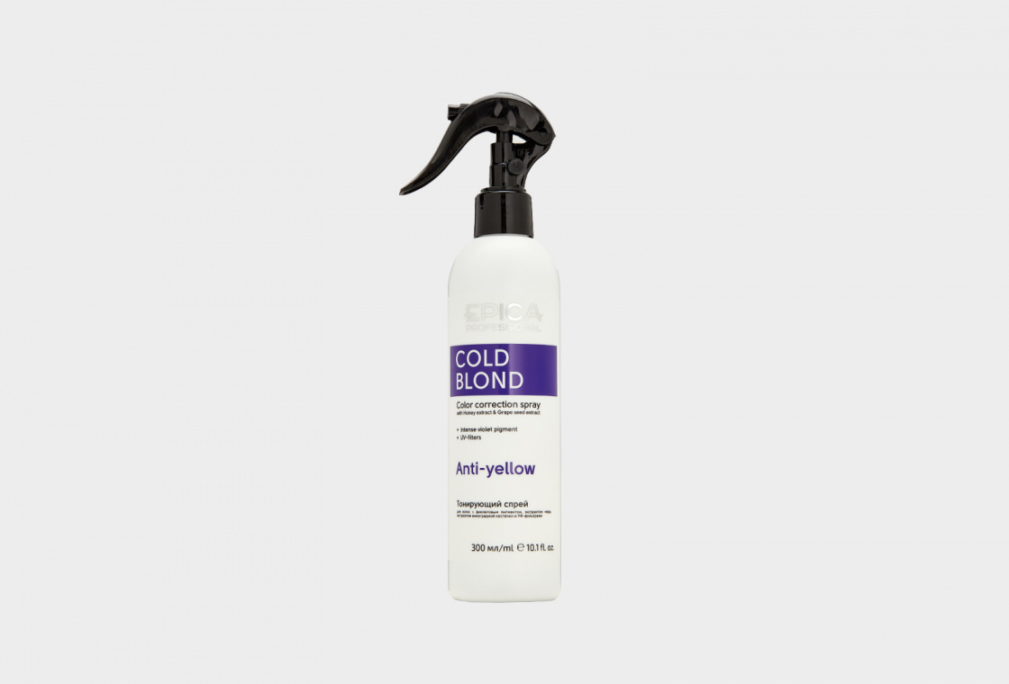Спрей для нейтрализации теплого оттенка EPICA Professional spray with violet pigment COLD BLOND