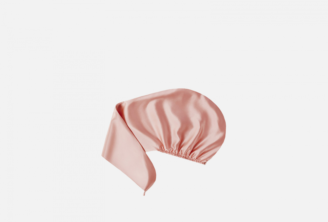 Шелковое полотенце-тюрбан AYRIS SILK розовая пудра