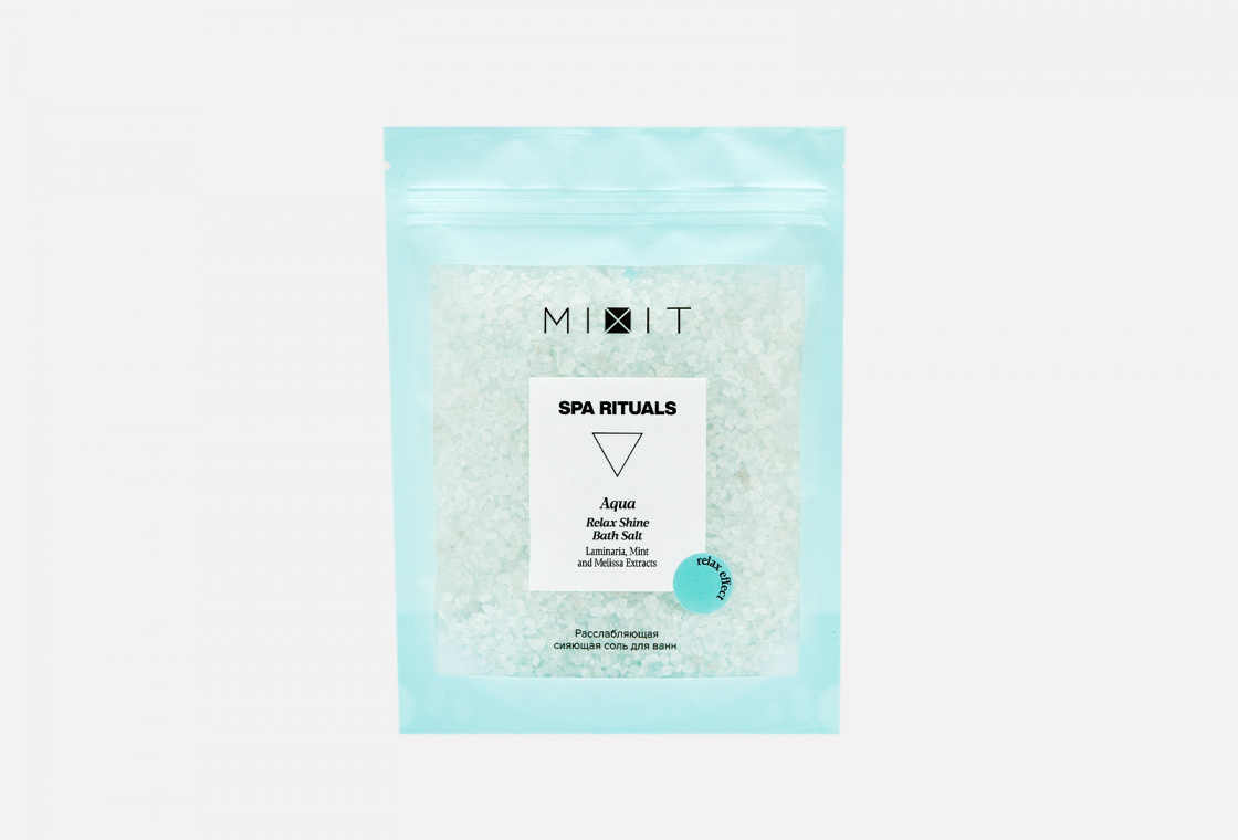 Расслабляющая сияющая соль для ванн MIXIT Spa Rituals Aqua Relax Shine Bath Salt