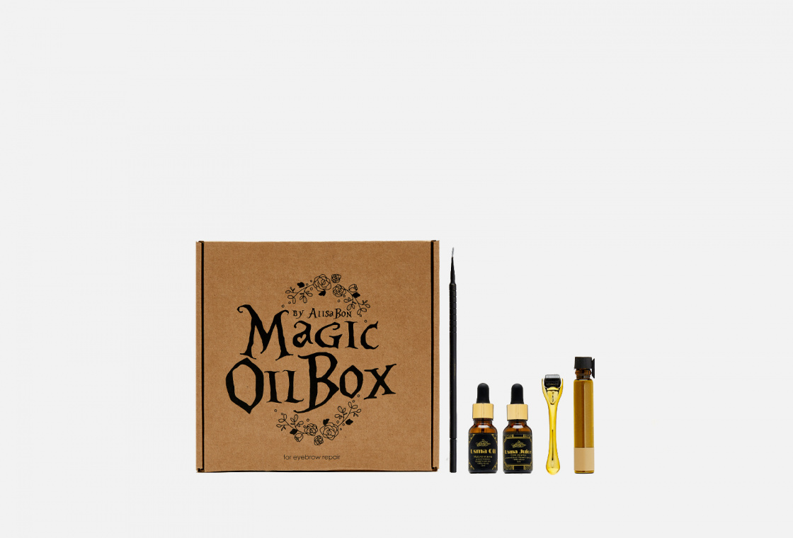 Alisa bon. Alisa bon Magic Oil Box. Масло усьмы Алиса Бон. Magic Alisa. Alisa bon комплекс для восстановления роста волос, бровей и ресниц Magic Oil Box.