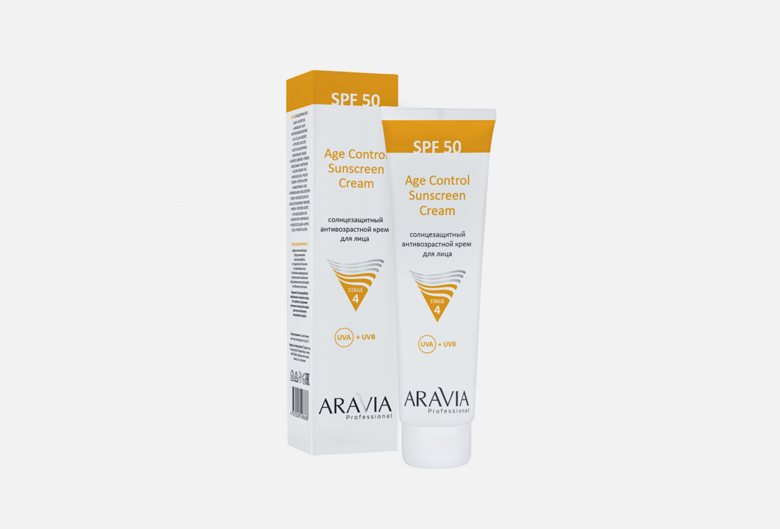 Солнцезащитный анти-возрастной крем для лица SPF 50 ARAVIA Professional Age Control Sunscreen Cream