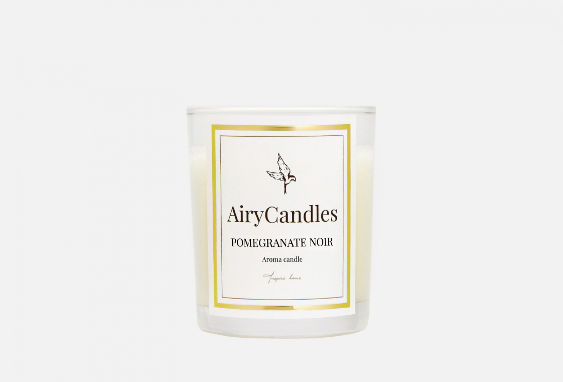 Свеча ароматическая с деревянным фитилем AiryCandles POMEGRANATE NOIR
